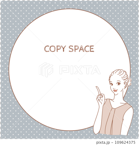 Stylish upper body of a woman with her hair tied up softly 109624375