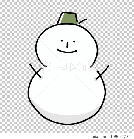 Loose and simple snowman, single item, solid painting Loose and simple snowman, single item, solid painting 109624780