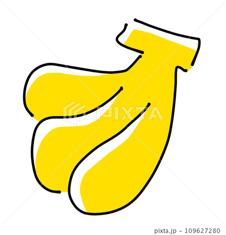 ゆるめシンプルバナナ　単品　ベタ塗り 109627280
