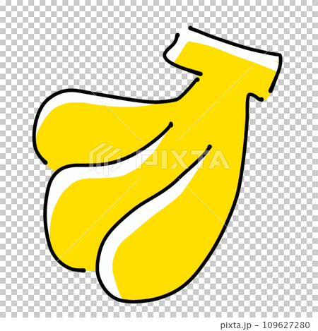 ゆるめシンプルバナナ　単品　ベタ塗り 109627280