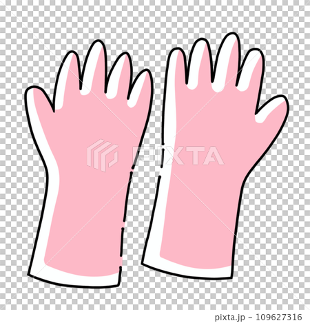 ゆるめシンプルゴム手袋 単品 ベタ塗り ゆるめシンプルゴム手袋 単品 ベタ塗り 109627316
