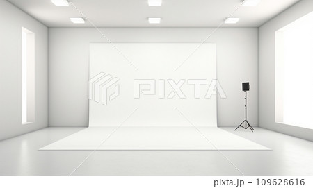 Blank white studio. White background studio....のイラスト素材 [109628616] - PIXTA