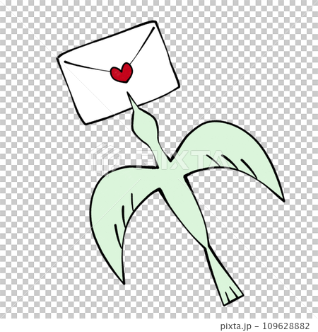 ラブレターを届ける鳥 109628882
