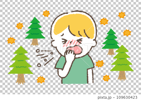 A child suffering from hay fever. A child suffering from hay fever. 109630423