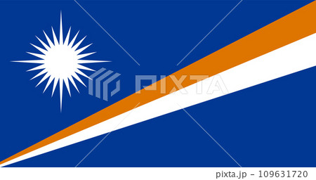 The national flag of Marshall Island vector illustration with official color 109631720