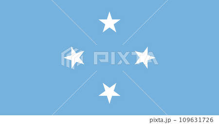 The national flag of Micronesia vector illustration with official color The national flag of Micronesia vector illustration with official color 109631726