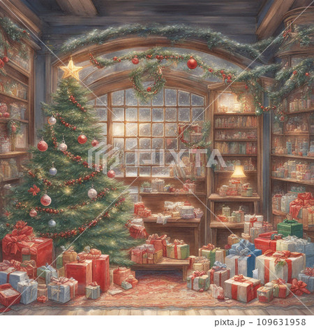 クリスマスの装飾された部屋 109631958