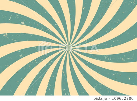 Vintage background layout, carnival retro sunlight rays and sunbeam burst, vector pinwheel pattern. Funfair carnival or circus retro background with sunlight rays or sunbeams and grunge radial stripes 109632286