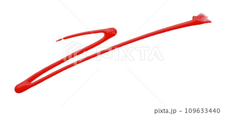 red watercolor painted zigzag lines isolated on white background. red watercolor painted zigzag lines isolated on white background. 109633440