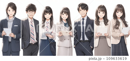 日本人男女 ビジネスマン 109633619