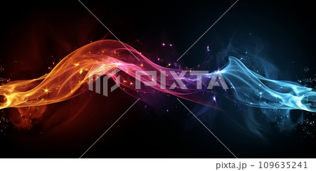 Abstract banner background design template on black background. Abstract banner background design template on black background. 109635241