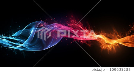 Abstract banner background design template on black background. 109635282