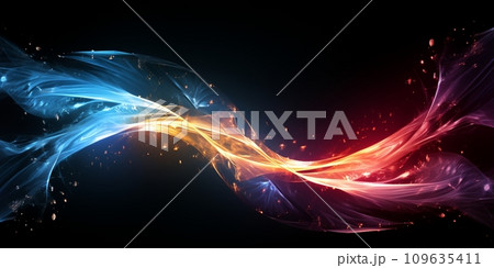Abstract banner background design template on black background. 109635411