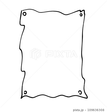 Frame border hand drawn rectangle shape icon for decorative vintage doodle element for design in vector illustration Frame border hand drawn rectangle shape icon for decorative vintage doodle element for design in vector illustration 109636308