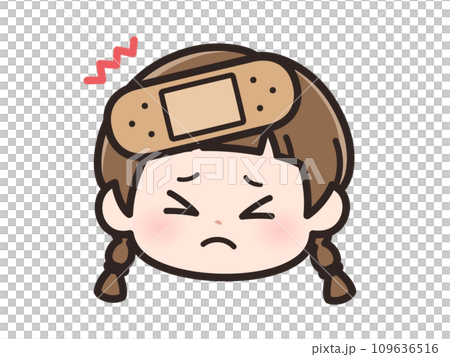 hurt girl face 109636516