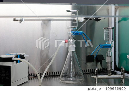 empty workplace in biochemistry laboratory empty workplace in biochemistry laboratory 109636990
