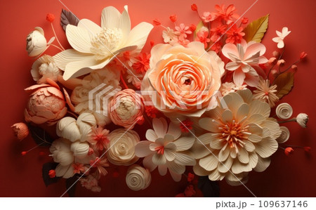 an eight made out of flowers 109637146