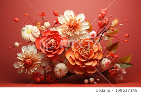 an eight made out of flowers 109637148