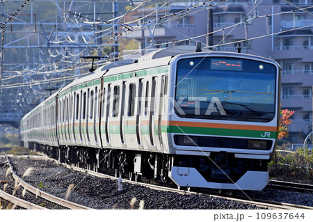 東海道本線　真鶴　JR東日本　E231系1000番台　S-18編成（国府津） 109637644
