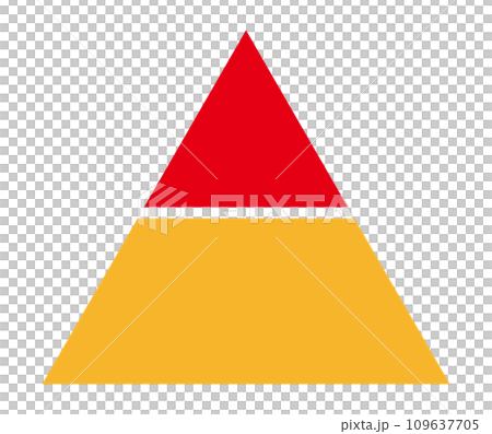 Pyramid hierarchy icon 2 steps Pyramid hierarchy icon 2 steps 109637705