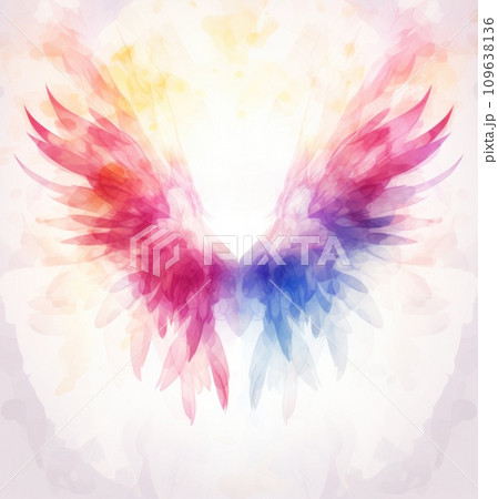 free vector illustration of colorful watercolor wings with abstract background free vector illustration of colorful watercolor wings with abstract background 109638136