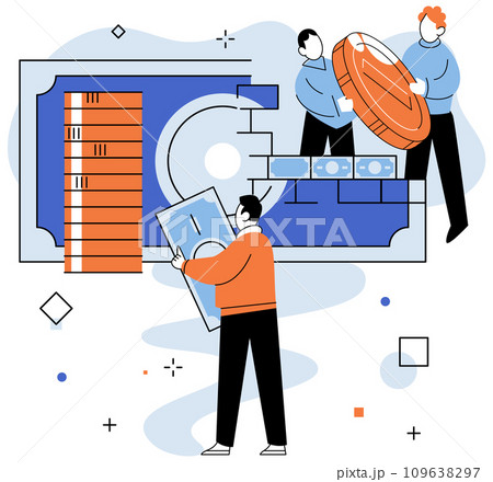 Crowdfunding. Vector illustration. The success crowdfunding project showcases power collective action Crowdfunding allows individuals to support causes they are passionate about Financial backing Crowdfunding. Vector illustration. The success crowdfunding project showcases power collective action Crowdfunding allows individuals to support causes they are passionate about Financial backing 109638297