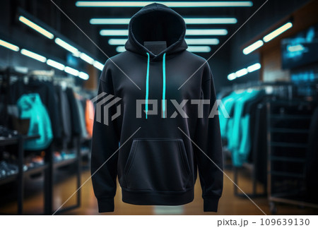hoodie hanging with neon lights 109639130