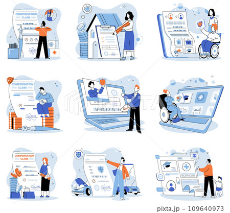 Insurance policy vector illustration. An insurance policy is guardian shield, ensuring fortress financial security Safety is ink, and document is canvas painting picture well-being 109640973