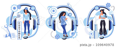 Client support vector illustration. Client support is backbone online business, ensuring satisfaction and feedback In realm technology, client support acts as guiding light, offering advice and aid Client support vector illustration. Client support is backbone online business, ensuring satisfaction and feedback In realm technology, client support acts as guiding light, offering advice and aid 109640978