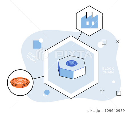 Blockchain industry vector illustration. Cryptocurrency is heartbeat echoing in corridors blockchain economy Industry 4.0 thrives on synergy between blockchain and digital innovation Blockchain industry vector illustration. Cryptocurrency is heartbeat echoing in corridors blockchain economy Industry 4.0 thrives on synergy between blockchain and digital innovation 109640989