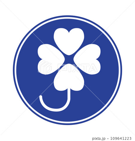 自動車の交通標識アイコン　マーク　シンボル　クローバーマーク　身体障害者標識　ベクターデータ 109641223