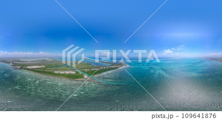 aerial view from Punta Nizuc, Cancun Hotel Zone, Mexico 109641876