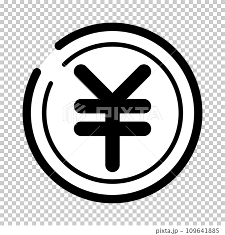 簡單的金錢圖示 ¥ 簡單的金錢圖示 ¥ 109641885