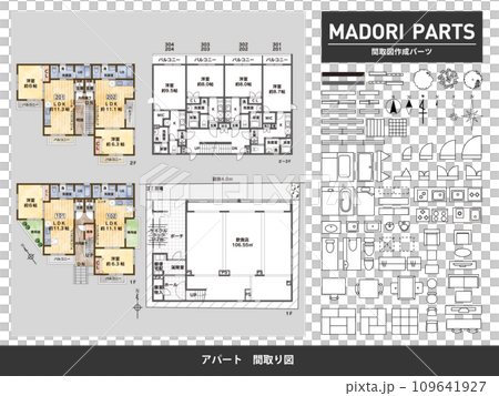 Floor plan and creation parts 02_Apartment 109641927