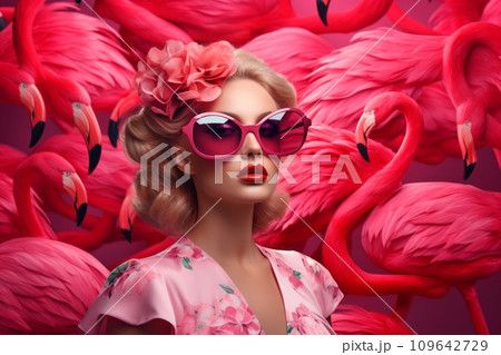 Exotic bird and high fashion 109642729