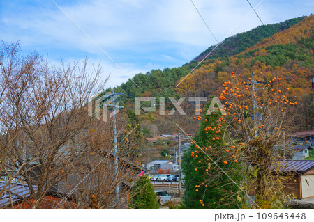 山並み　奈良井宿　宿場町　 109643448