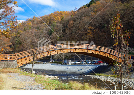 木曽の大橋　奈良井宿　宿場町　 109643986