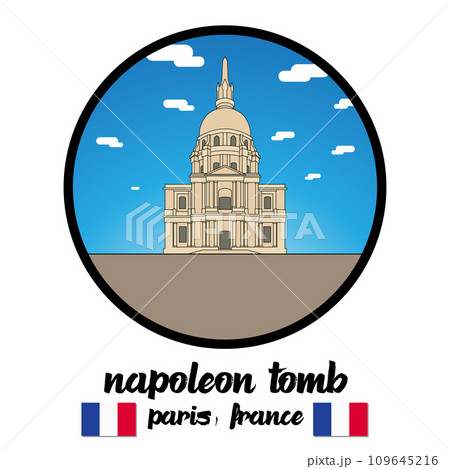 Circle icon line Napoleon Tomb. vector illustration Circle icon line Napoleon Tomb. vector illustration 109645216