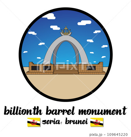 Circle icon line Billionth Barrel Monument. vector illustration 109645220