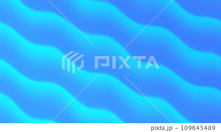 CGで生成された水色の波線の有る背景画像 109645489