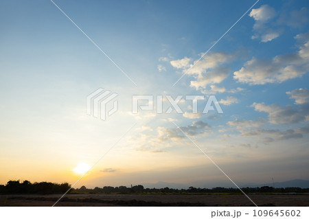 Sky and cloud at evening for background. 109645602