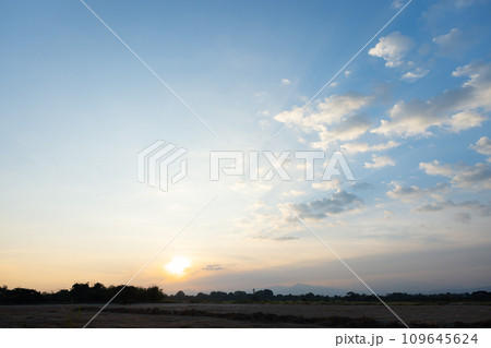 Sky and cloud at evening for background. 109645624