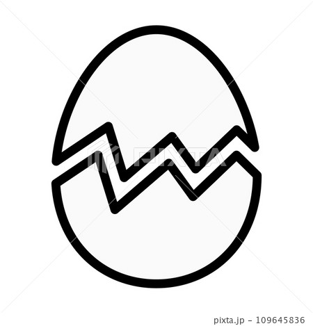 割れた卵 109645836