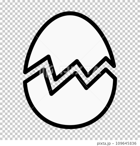 割れた卵 109645836