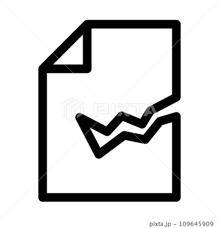 破損したファイル。破損したデータ。ベクター。 109645909