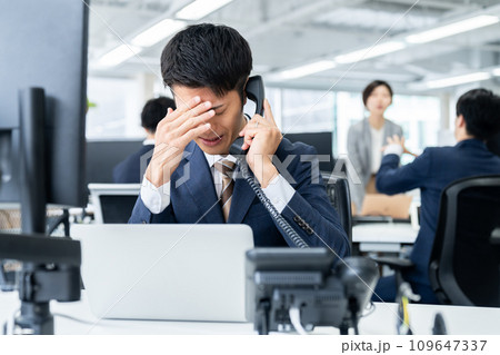 オフィスで働くミドルのビジネスマン　 109647337