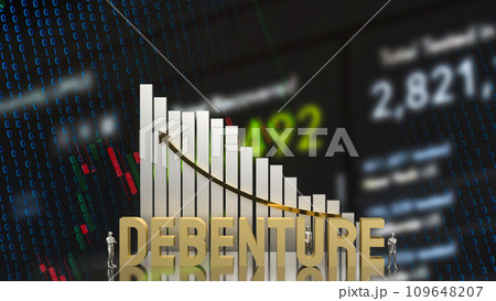 The Debenture text for Business concept 3d rendering. 109648207