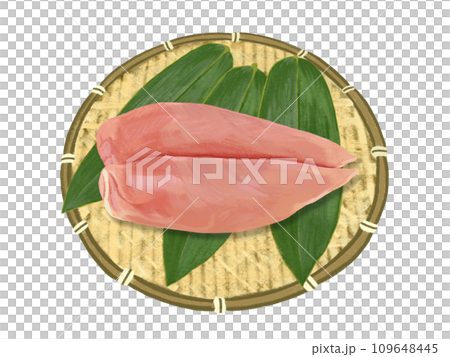 鶏のささみ（ザル、笹の葉付き） 109648445