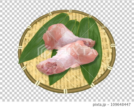 鶏の手羽元（ザル、笹の葉付き） 109648447