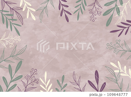 ナチュラルな植物のフレーム ナチュラルな植物のフレーム 109648777